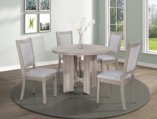 AMARA 5-PK RD DINING SET DRIFT WOOD