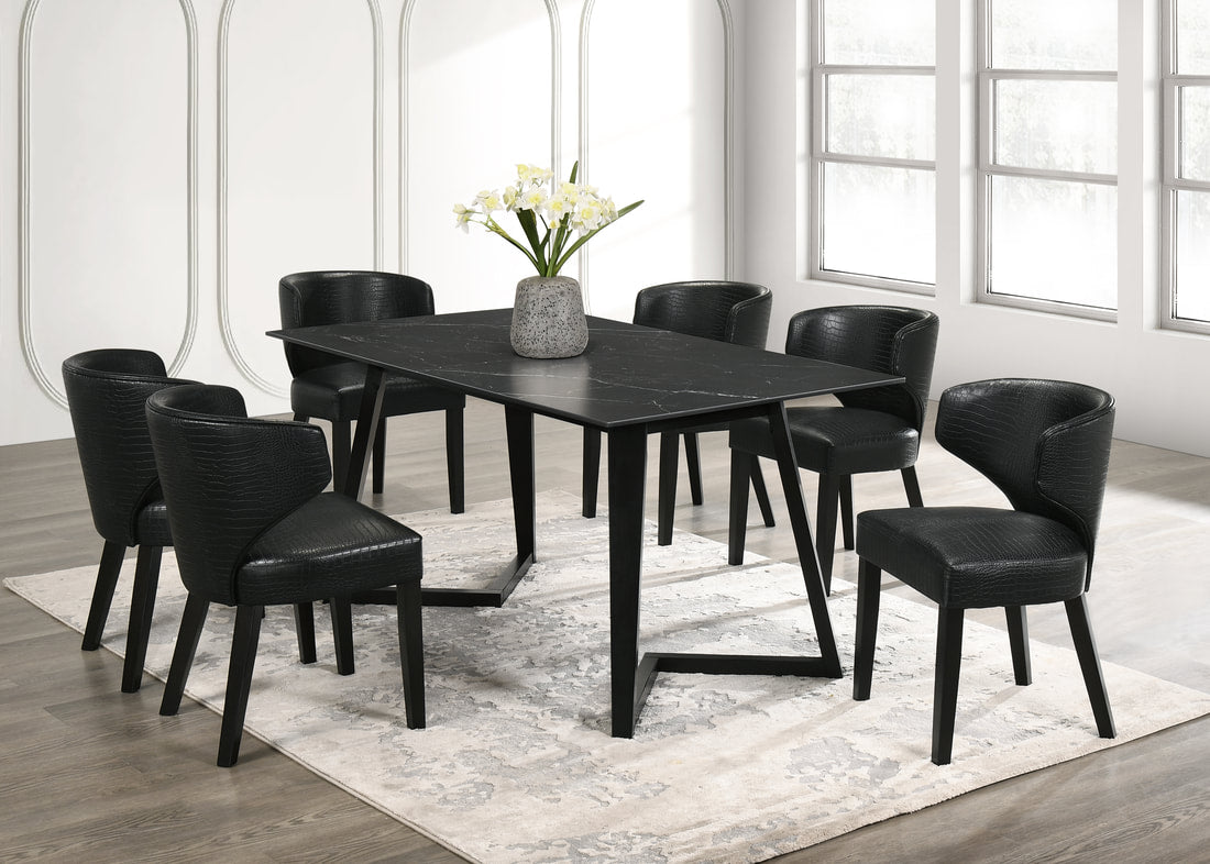 Hamilton ONYX Table + 6 Chair Set